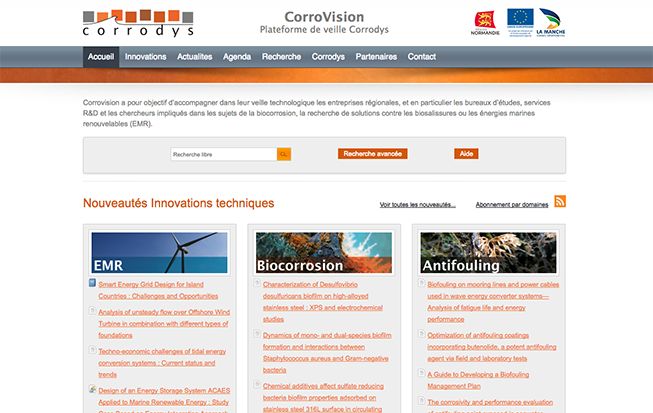 Réalisation : Plateforme de veille technologique CorroVision